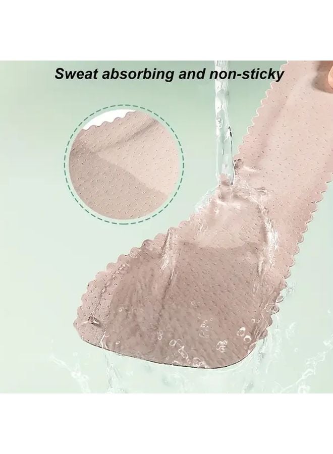 Beige Memory Foam Insoles Anti Slip Sweat Absorbing 3 4 Insole For High Heels Sandals - Image 3
